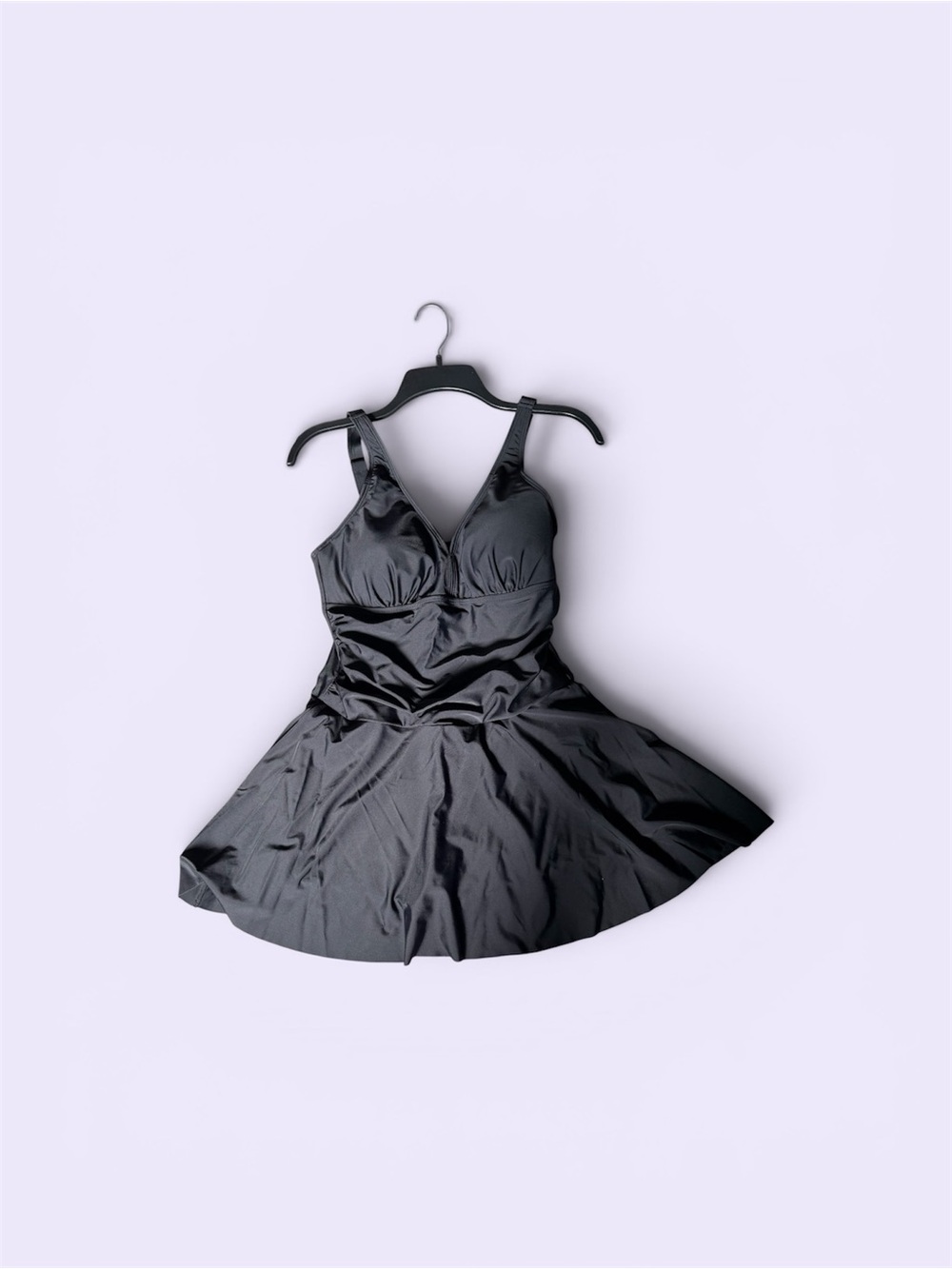 Classic Black One-Piece Swim Dress - Women's Flattering Swimwear